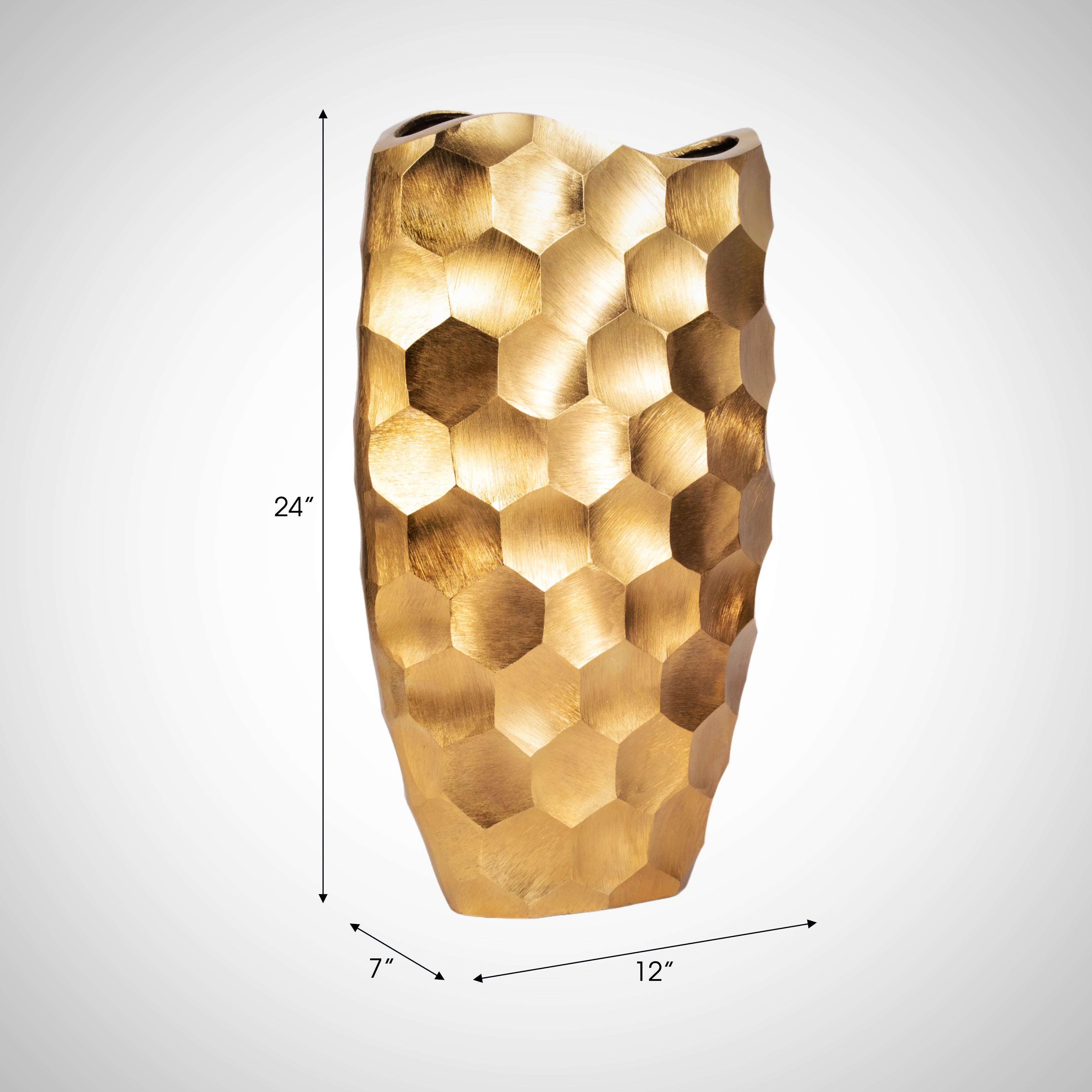 Metal Honeycomb Vase 24"