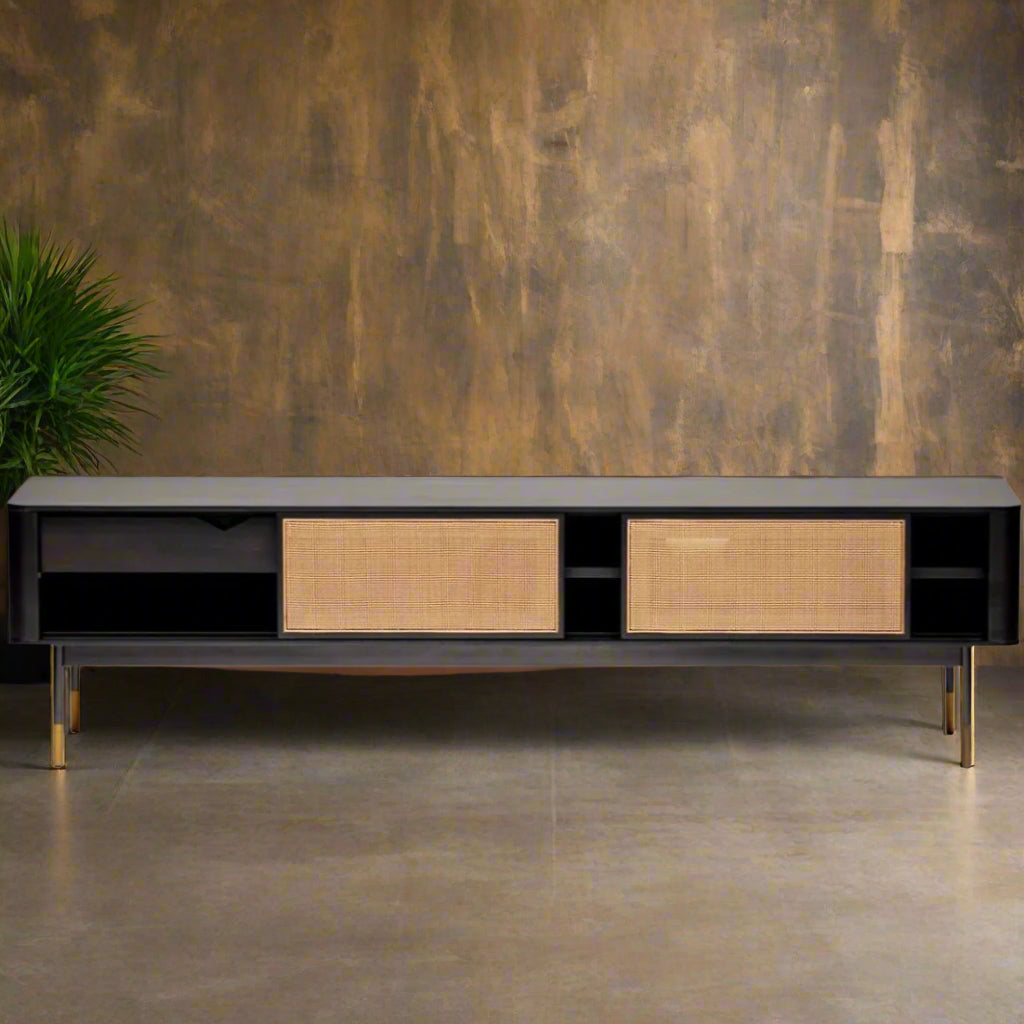 Woodhull Media Stand Black