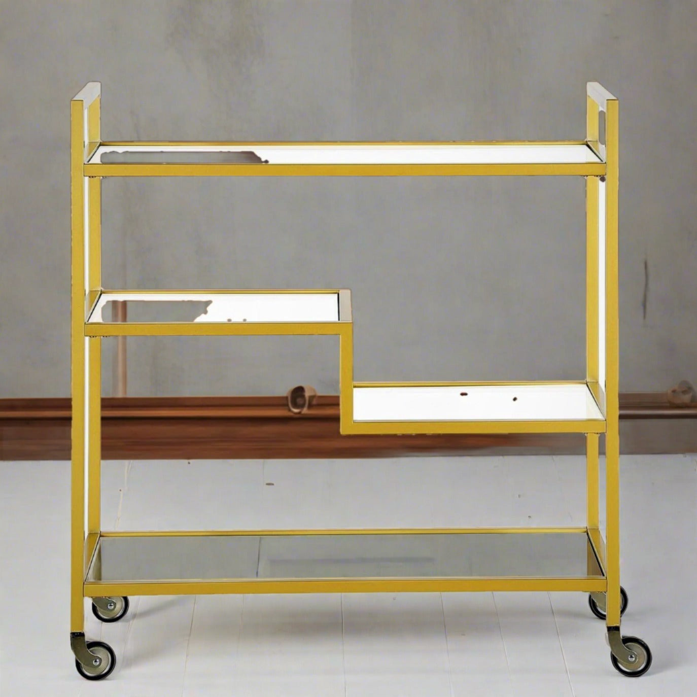 Tevny Bar Cart Gold