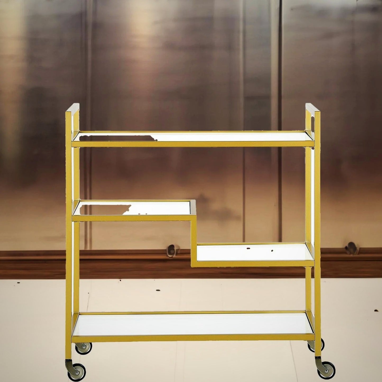 Tevny Bar Cart Gold