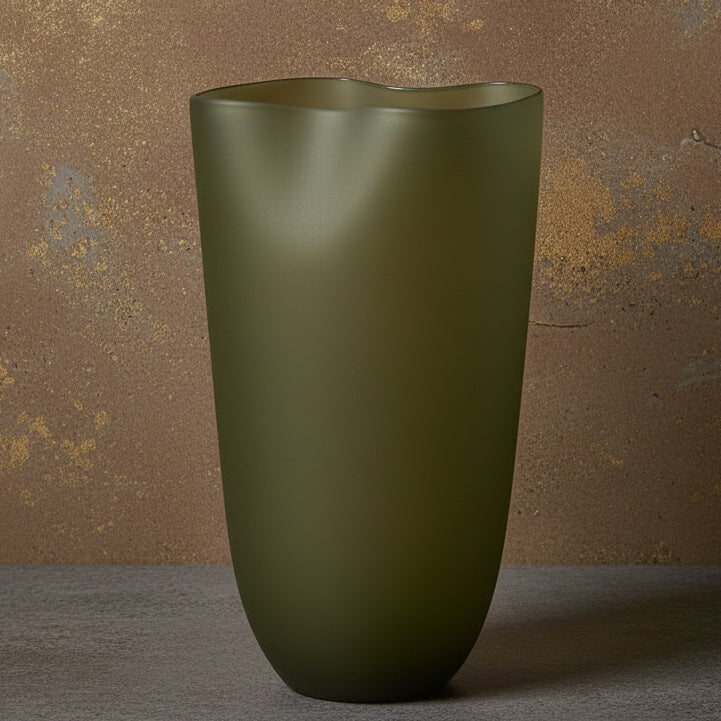 Olive Glass Vase
