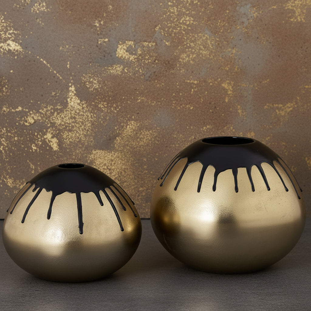 Brass Vase Set Of Two