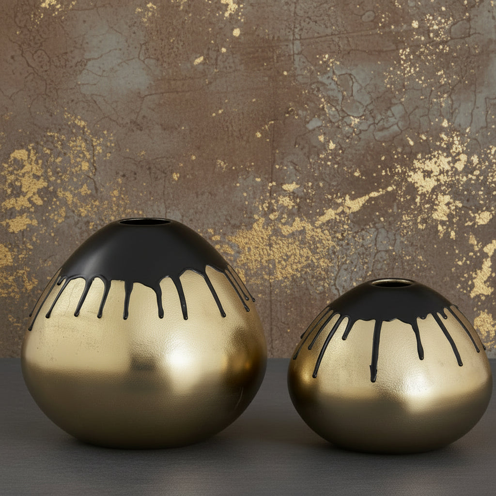 Brass Vase Set Of Two