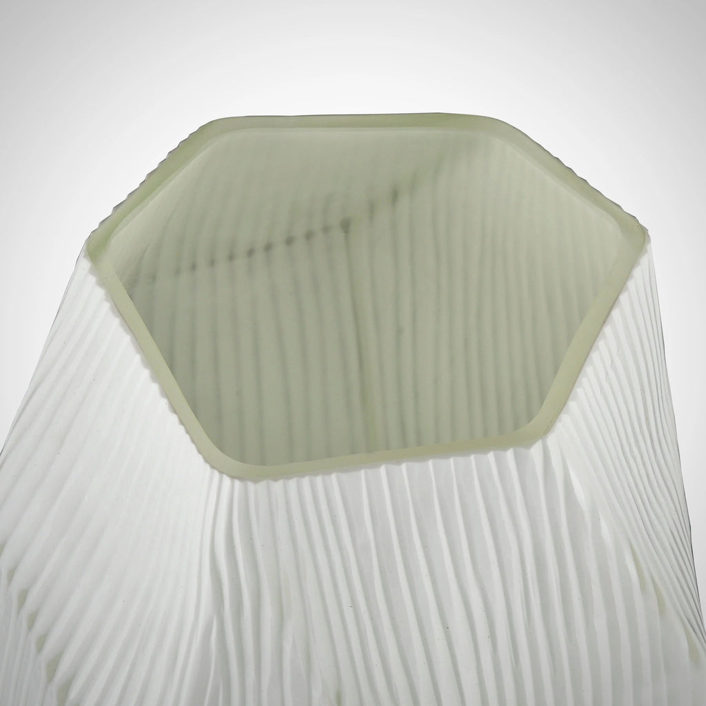 Large Frosted Glass Vase