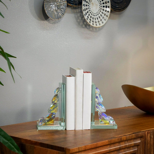 Crystal Diamond Bookends