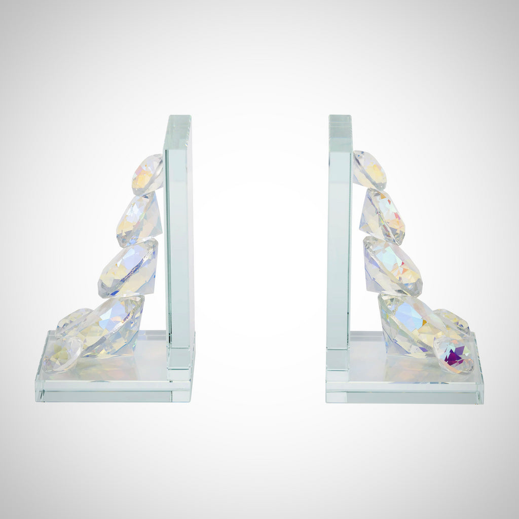 Crystal Diamond Bookends