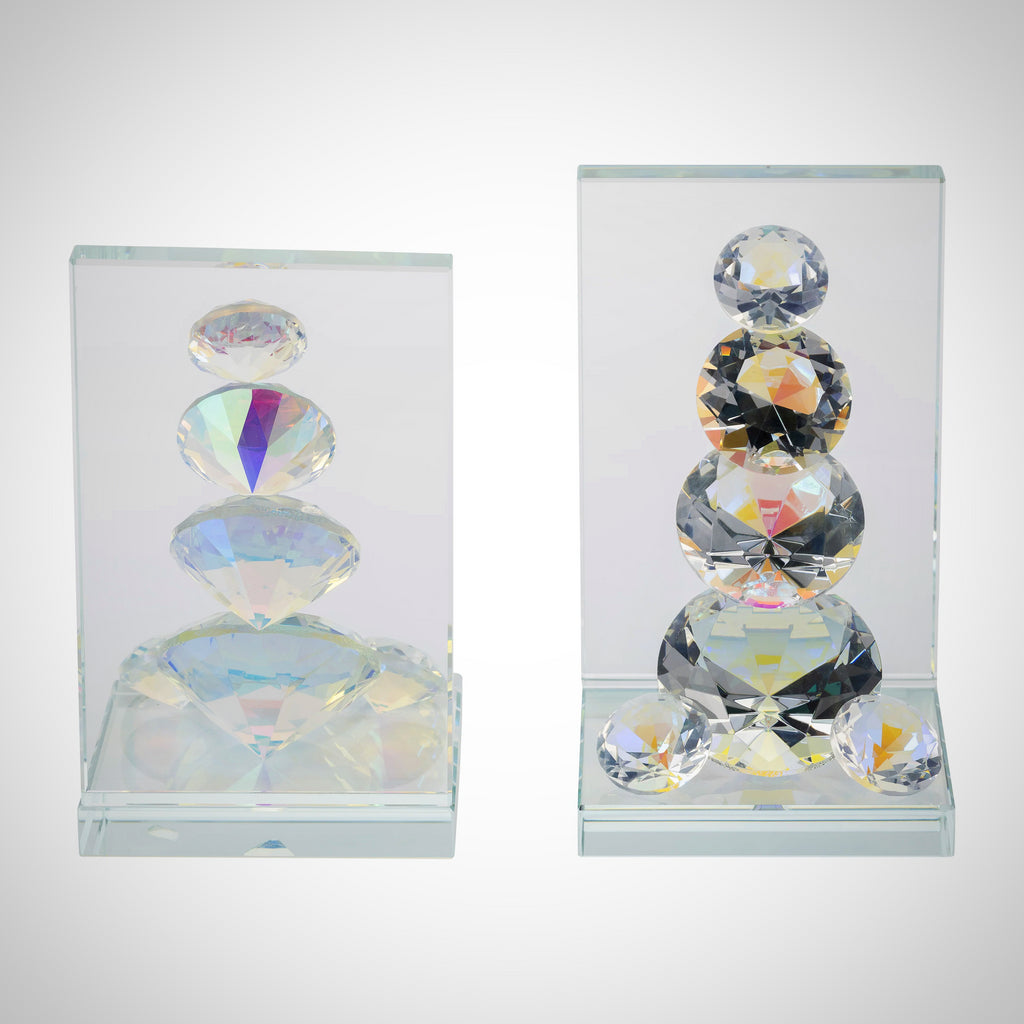 Crystal Diamond Bookends