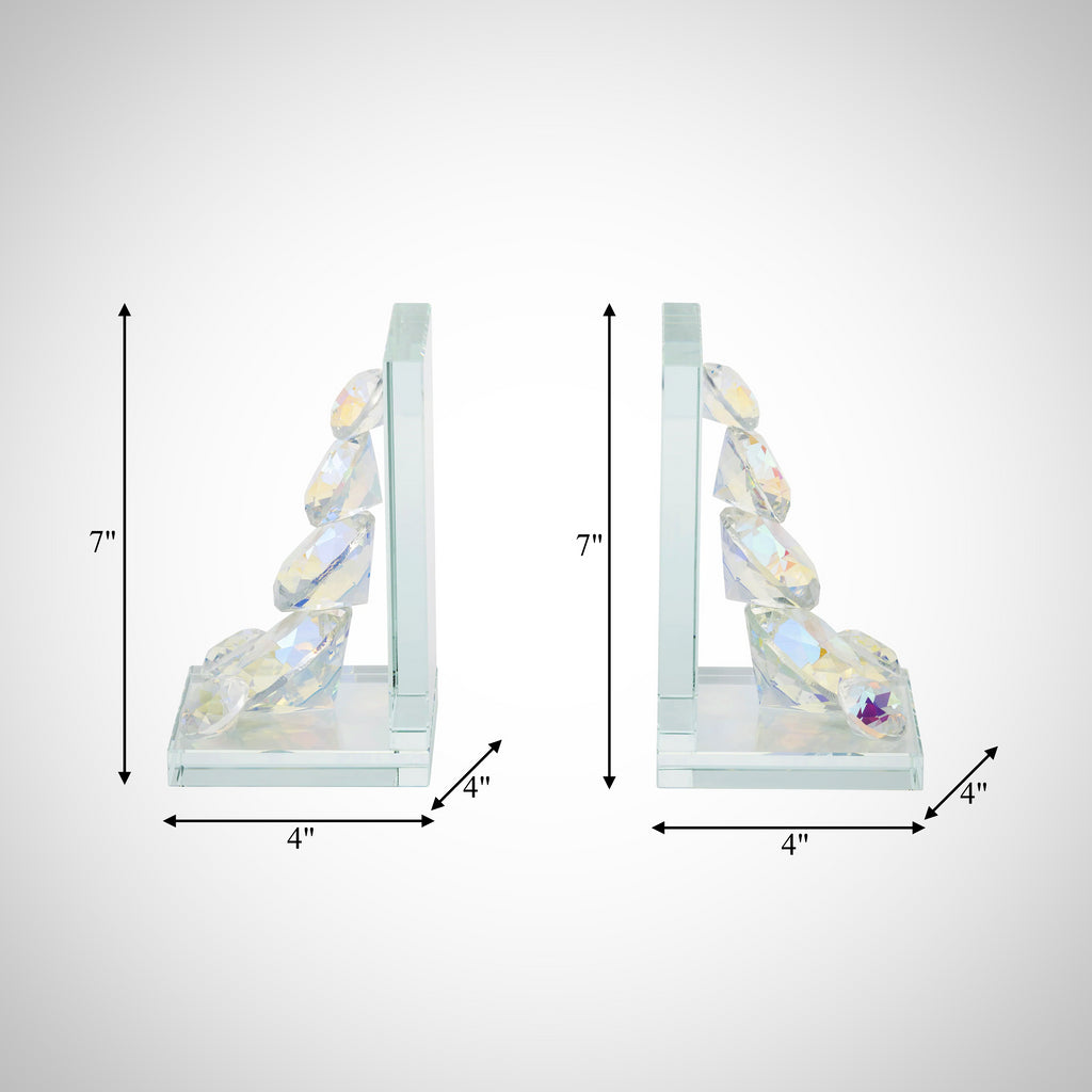 Crystal Diamond Bookends