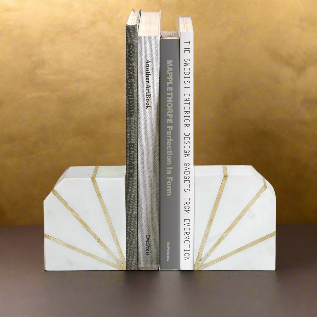 5" Marble Polished Bookends