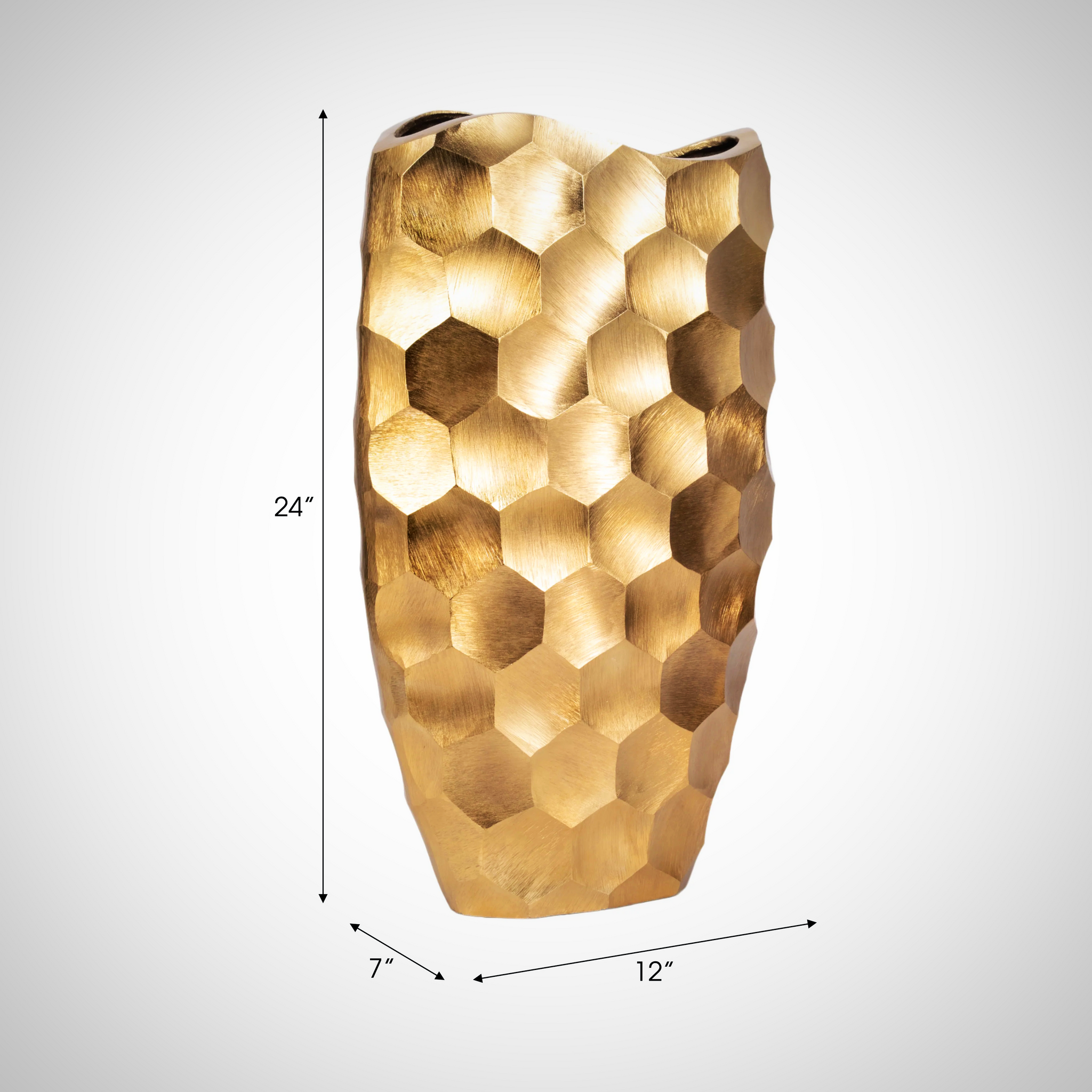 Metal Honeycomb Vase 24"