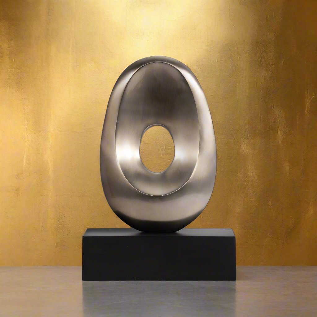 18", Metal Oval Sculpture