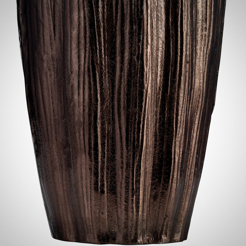 Metal Abstract Ridged Vase 24