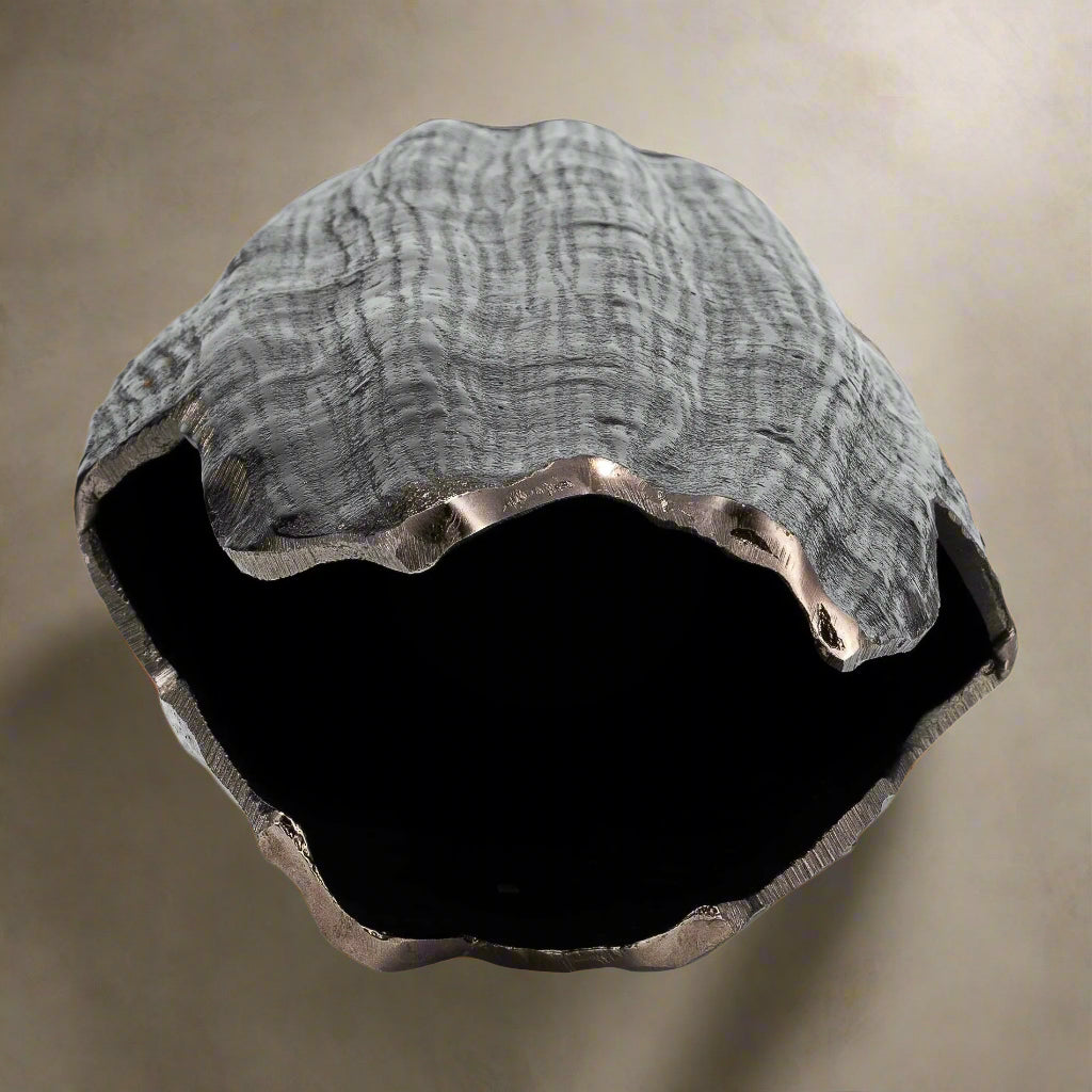 Metal Abstract Ridged Vase 24"