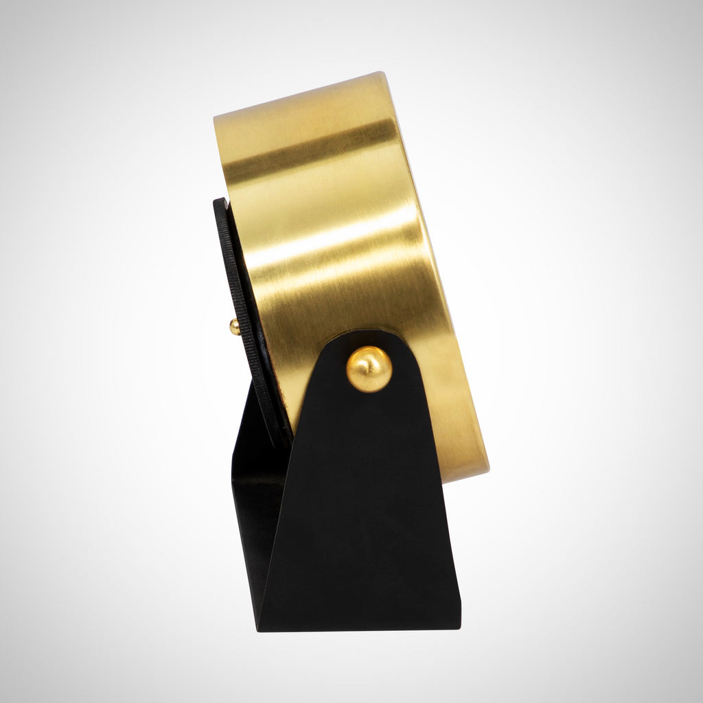 Reloj de mesa de metal dorado