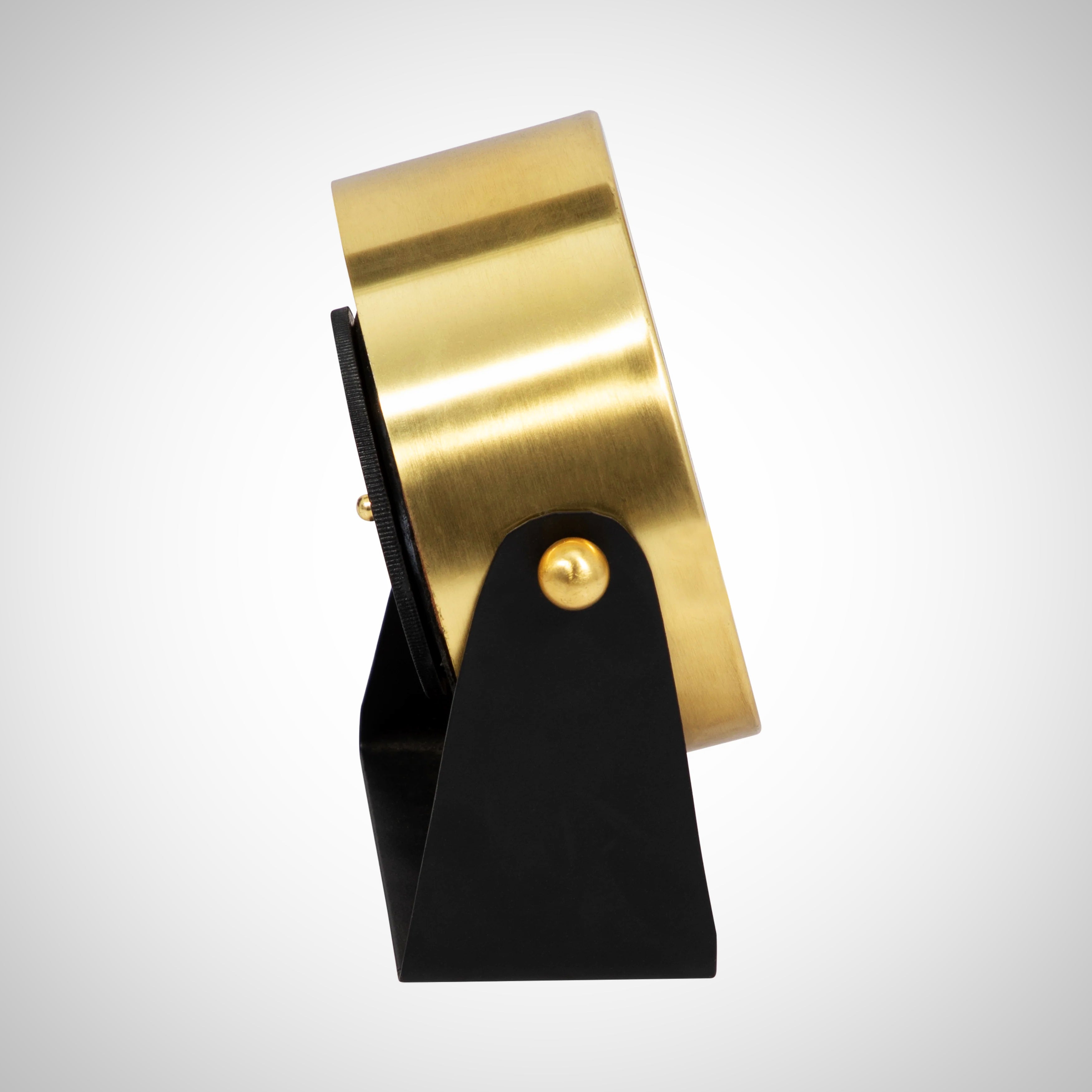 Reloj de mesa de metal dorado