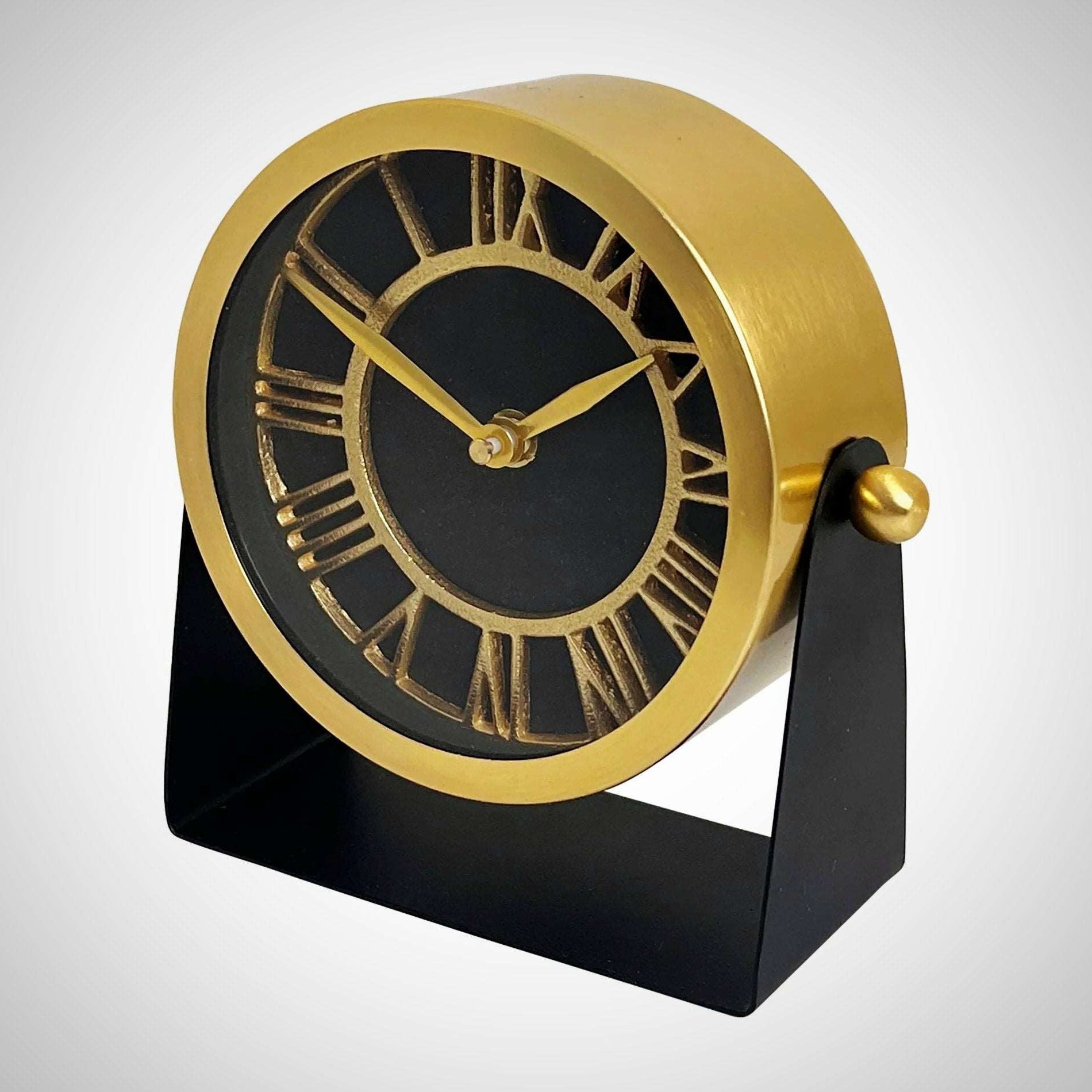 Gold Metal Table Clock