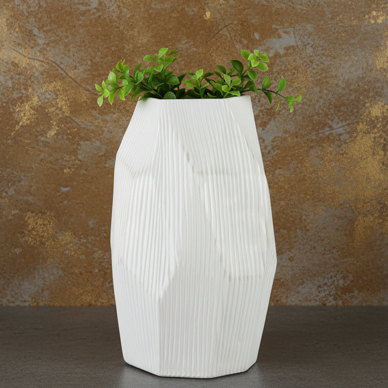 Large Frosted Glass Vase