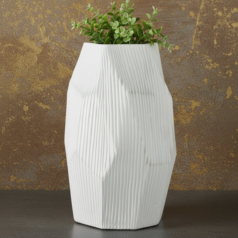 Large Frosted Glass Vase