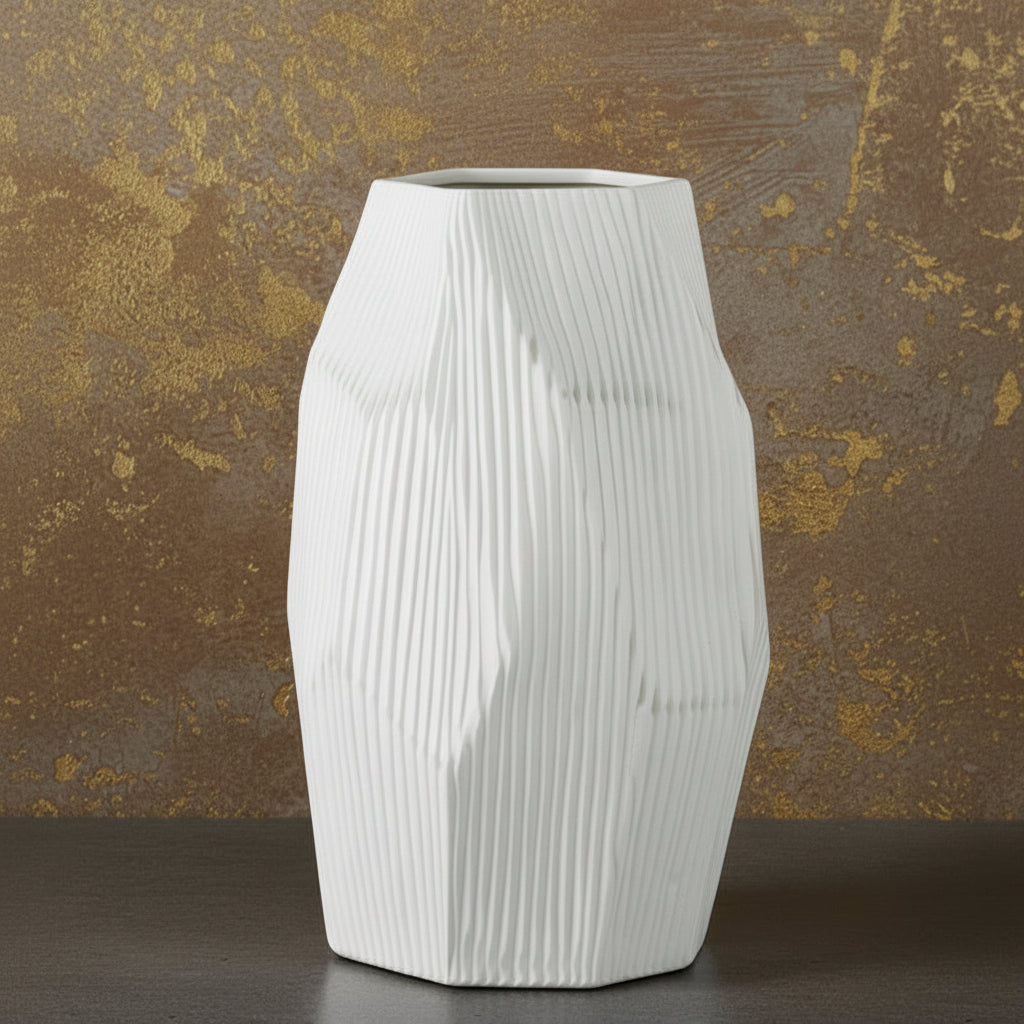 Large Frosted Glass Vase