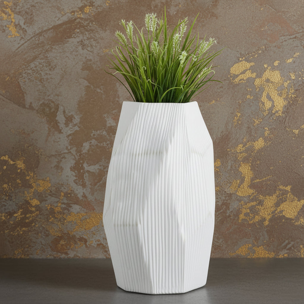 Large Frosted Glass Vase