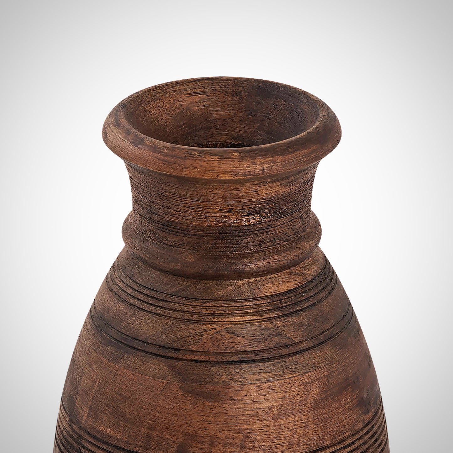 Large Two-Toned Mango Wood Vase
