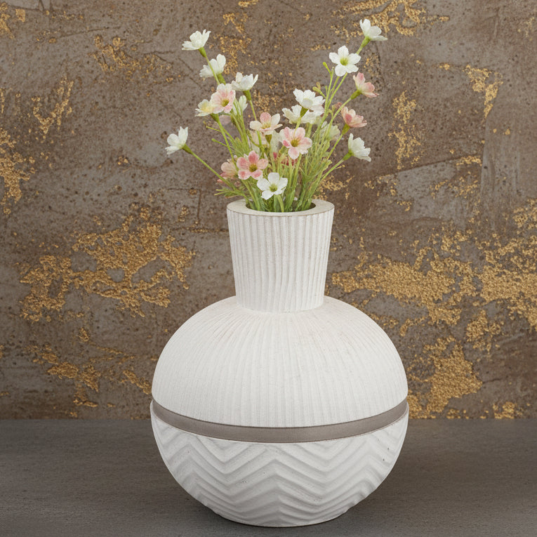Wood And Metal Vase