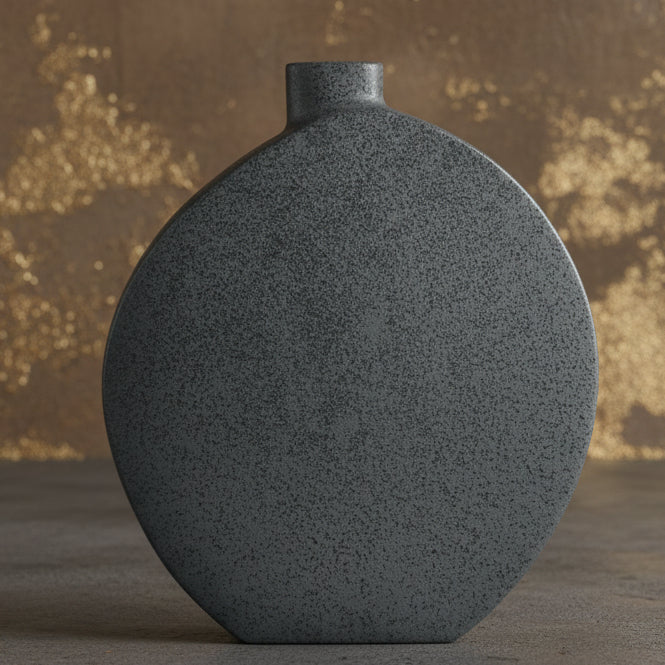 Large Vase Black Earthenware