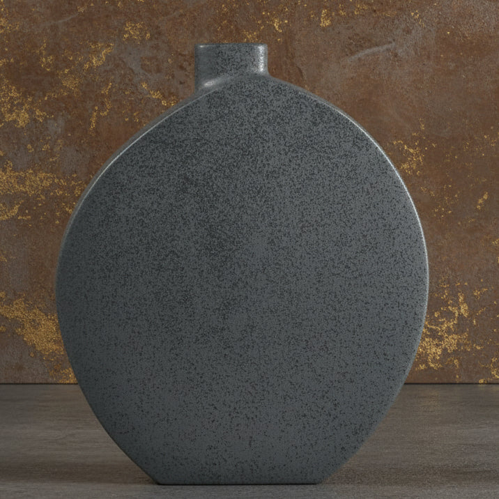 Large Vase Black Earthenware
