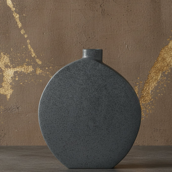 Large Vase Black Earthenware