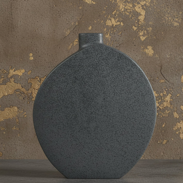 Large Vase Black Earthenware