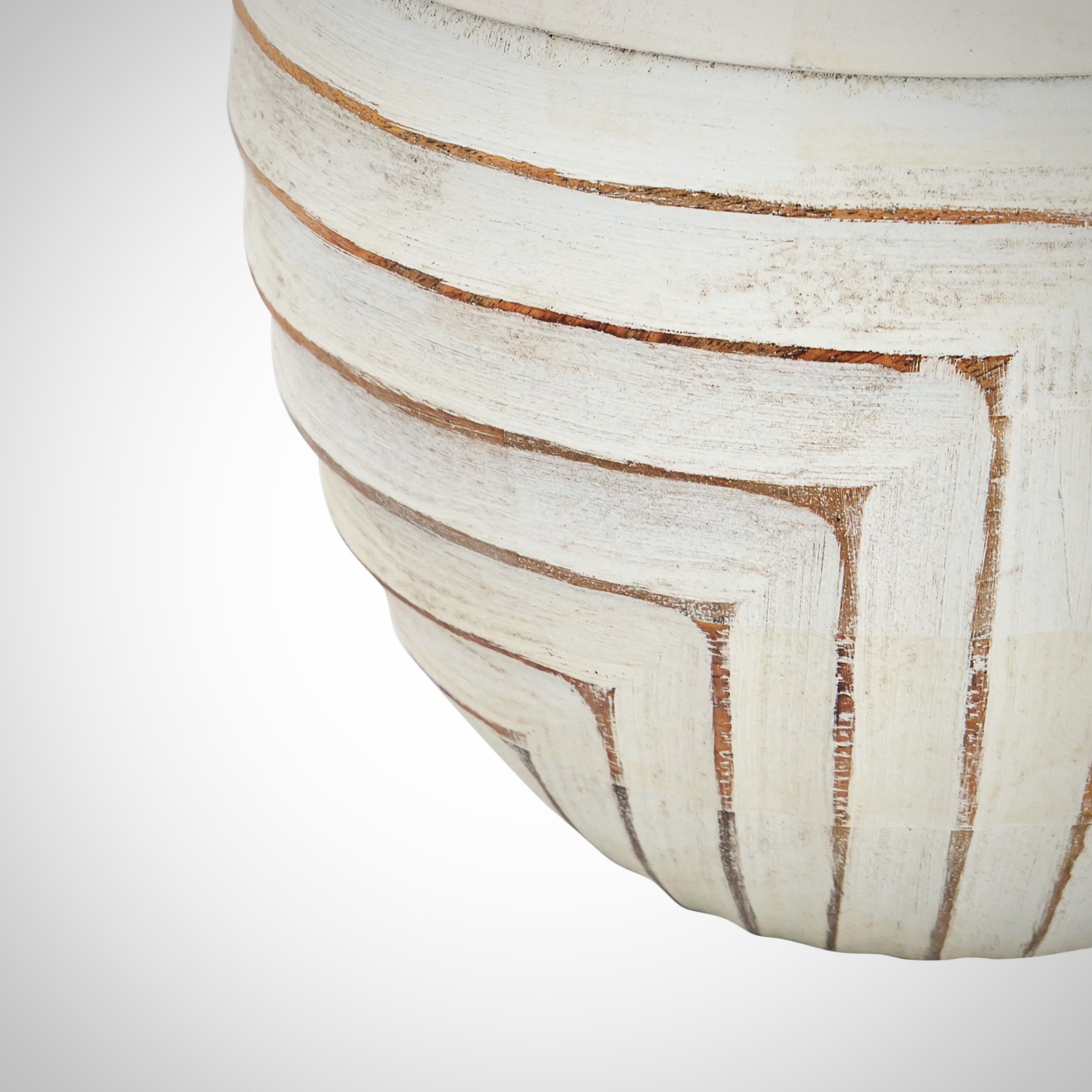 White Mango Wood Vase
