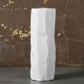 Large White Bag Ceramic Vase