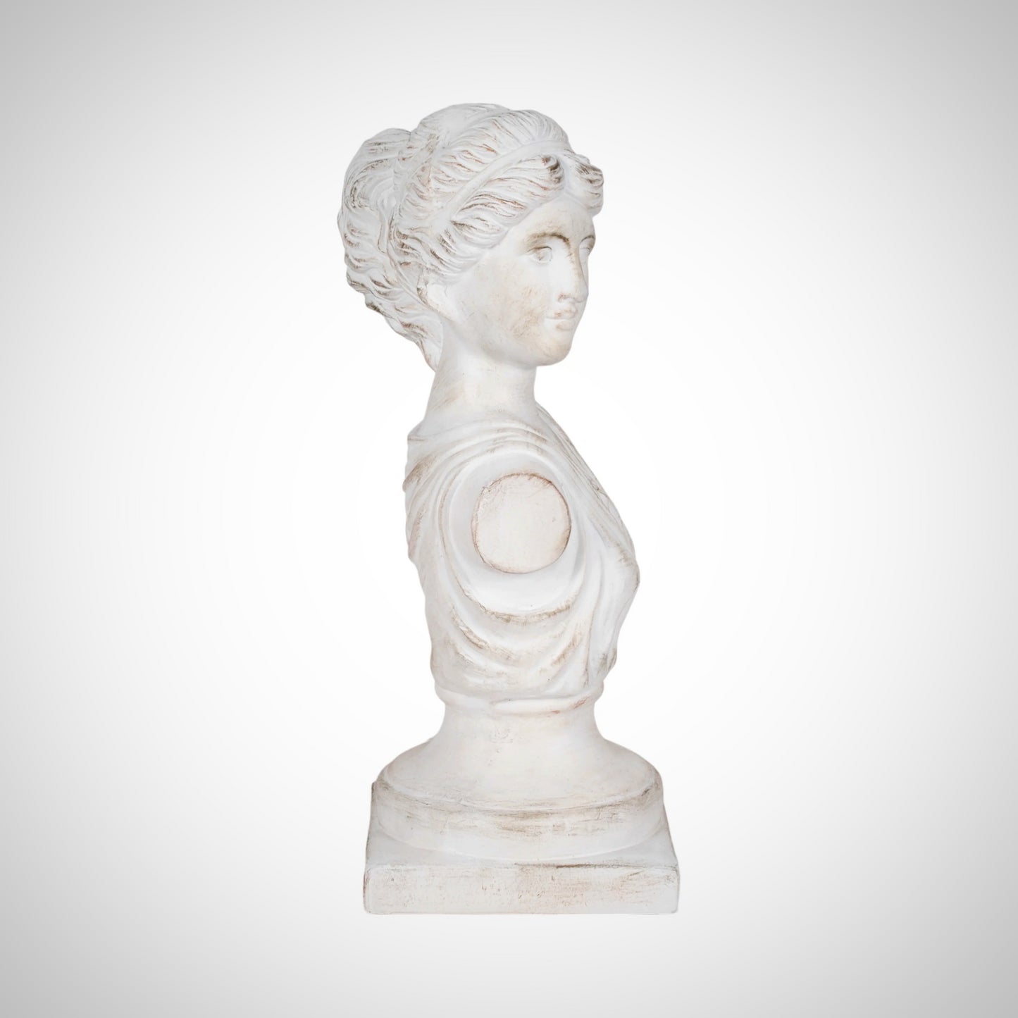 20&quot; Venus Bust Distressed Resin, White