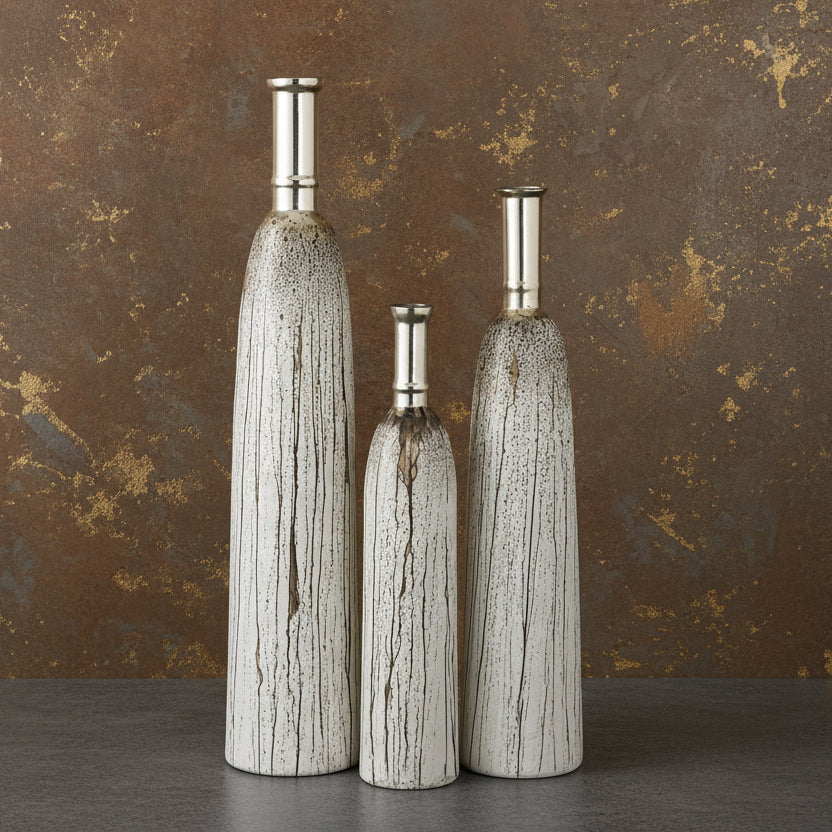 Glass Vase Bottles Set of Three