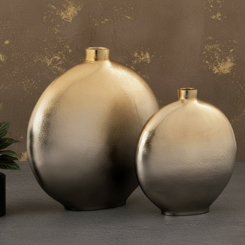 Metal Vase Set Of Two