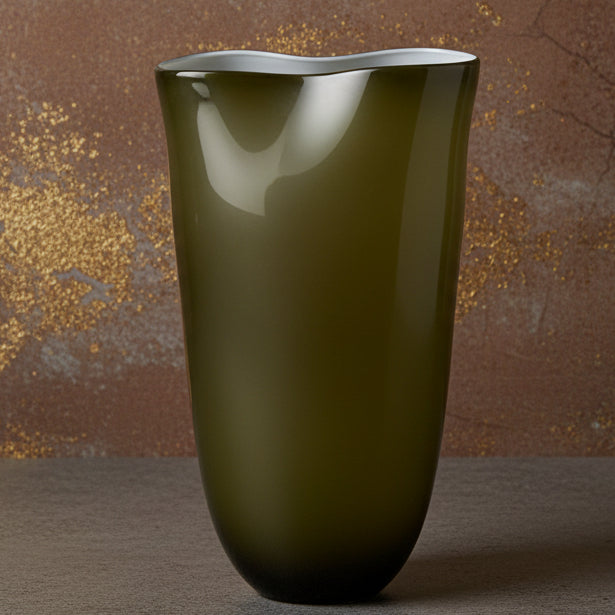 Olive Glass Vase