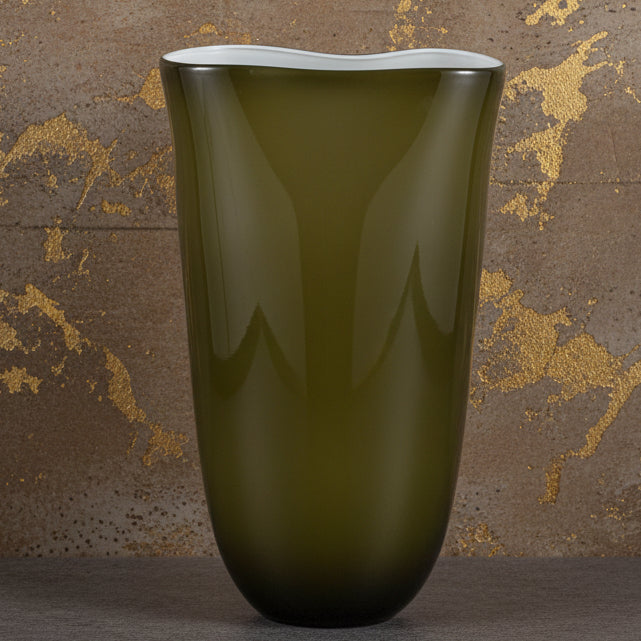 Olive Glass Vase