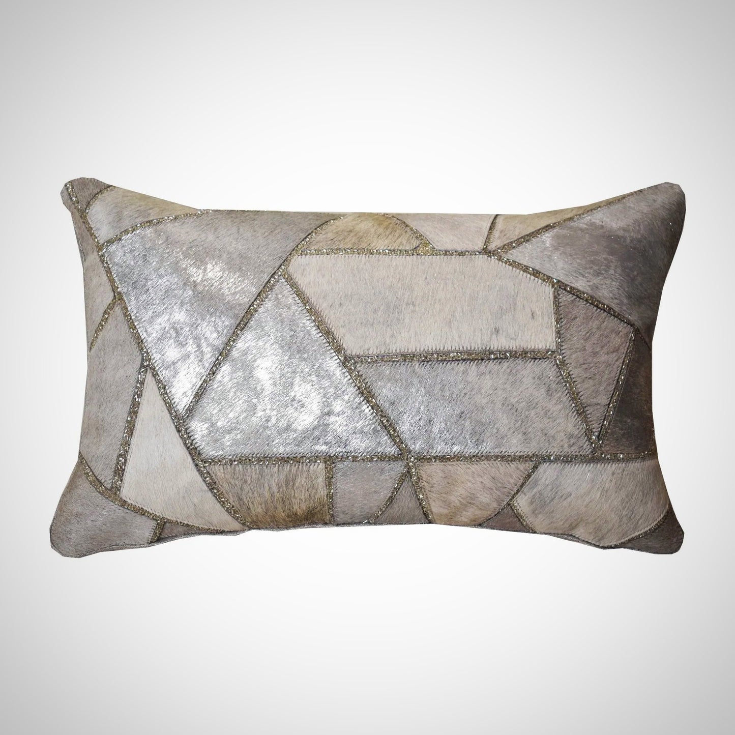 Patchny 20x12" Leather, Decorative Pillow