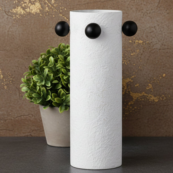 Metal Beaded Vase Set Of Two