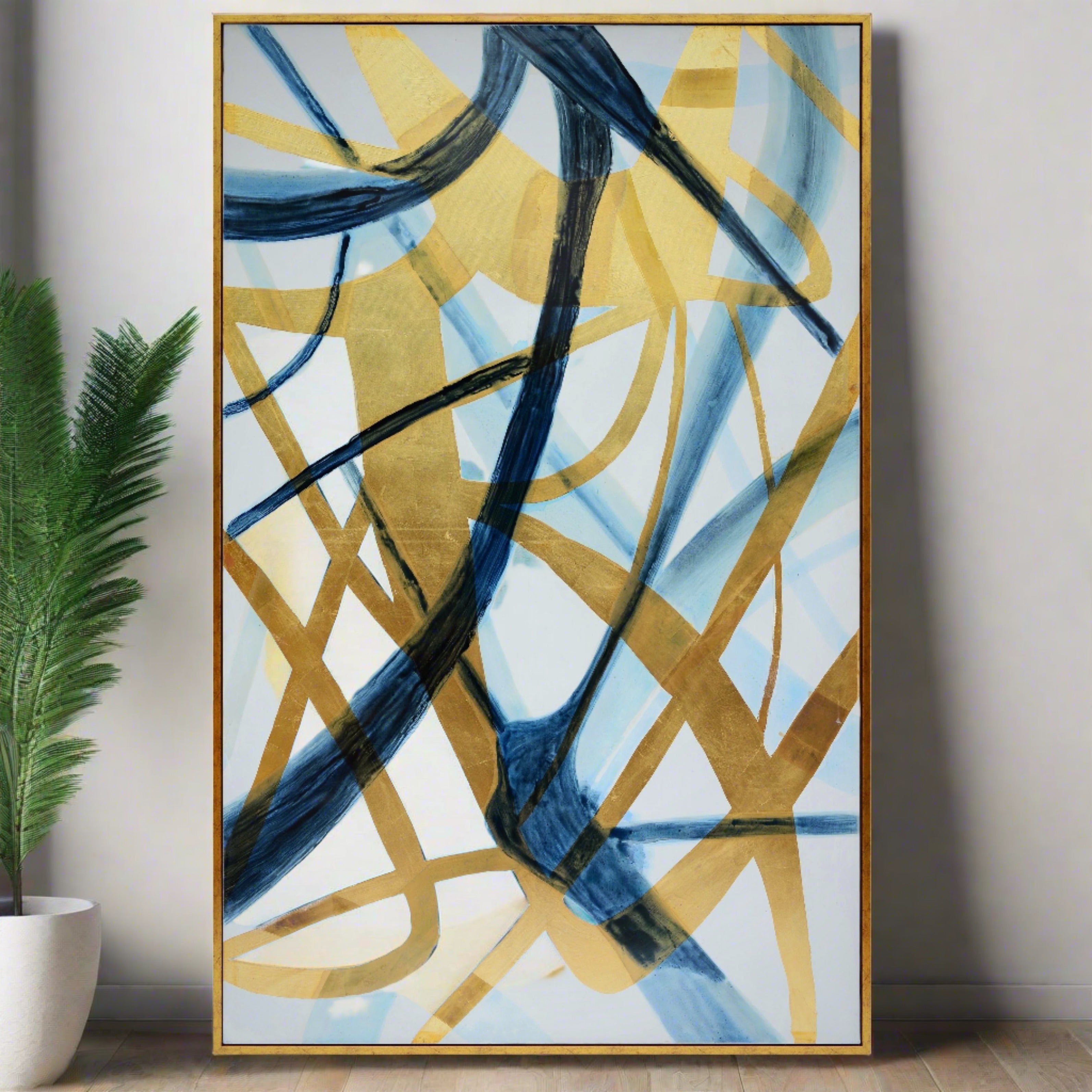 Hand Painted Wall Art 82"x52"
