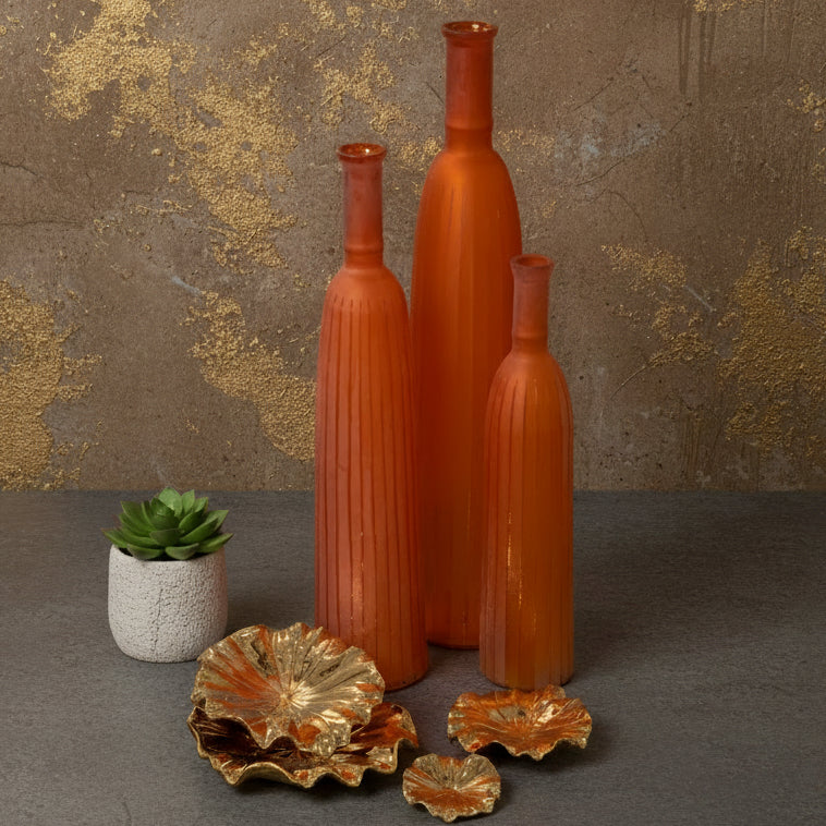 Glass Vase Bottle Set of Three