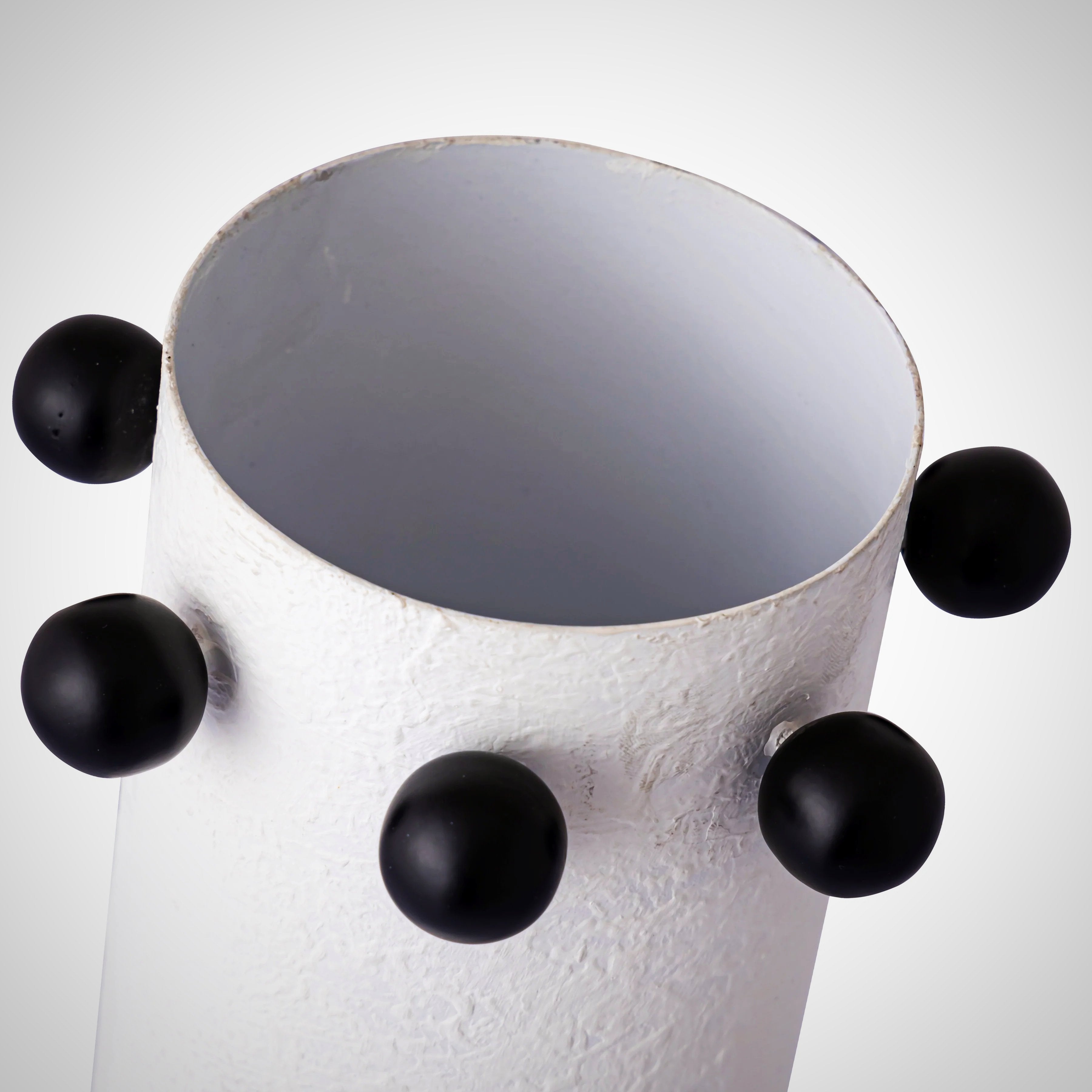 Metal Beaded Vase Set Of Two