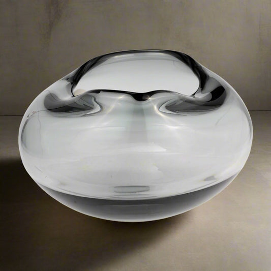 Glass, 10&quot;d Irregular Shape Bowl, Smoke