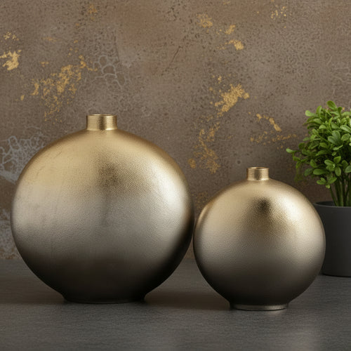 Metal Vase Set Of Two