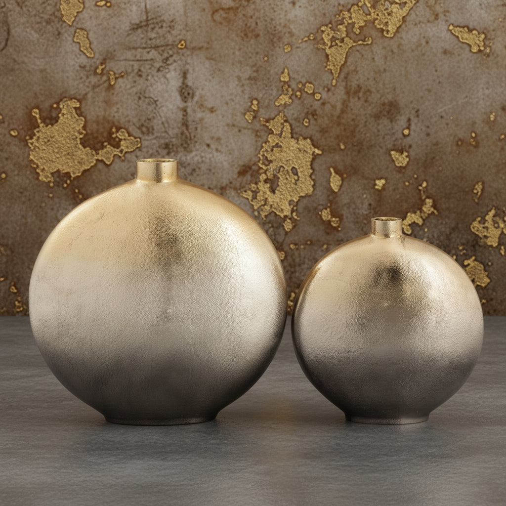Metal Vase Set Of Two