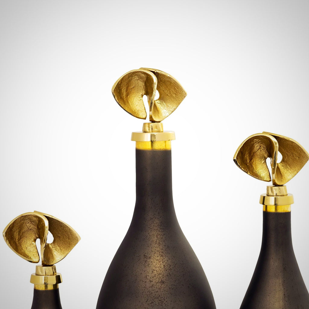 Glass Vase Bottles Set of Three