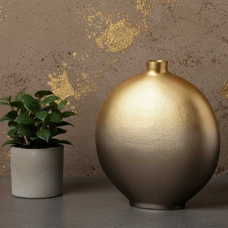 Metal Vase Set Of Two