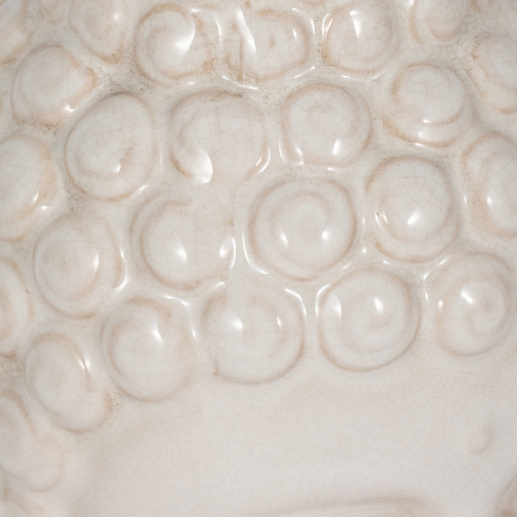 White Ceramic Buddha Head