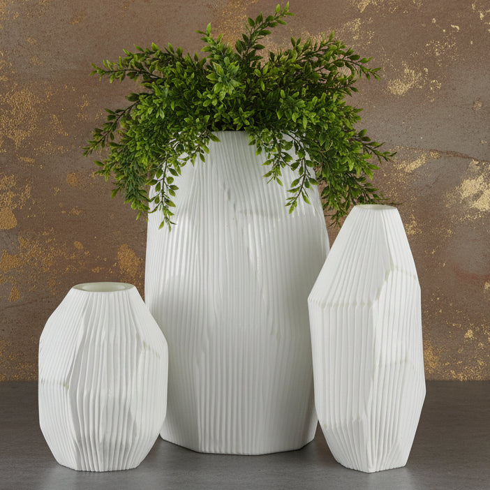 Large Frosted Glass Vase
