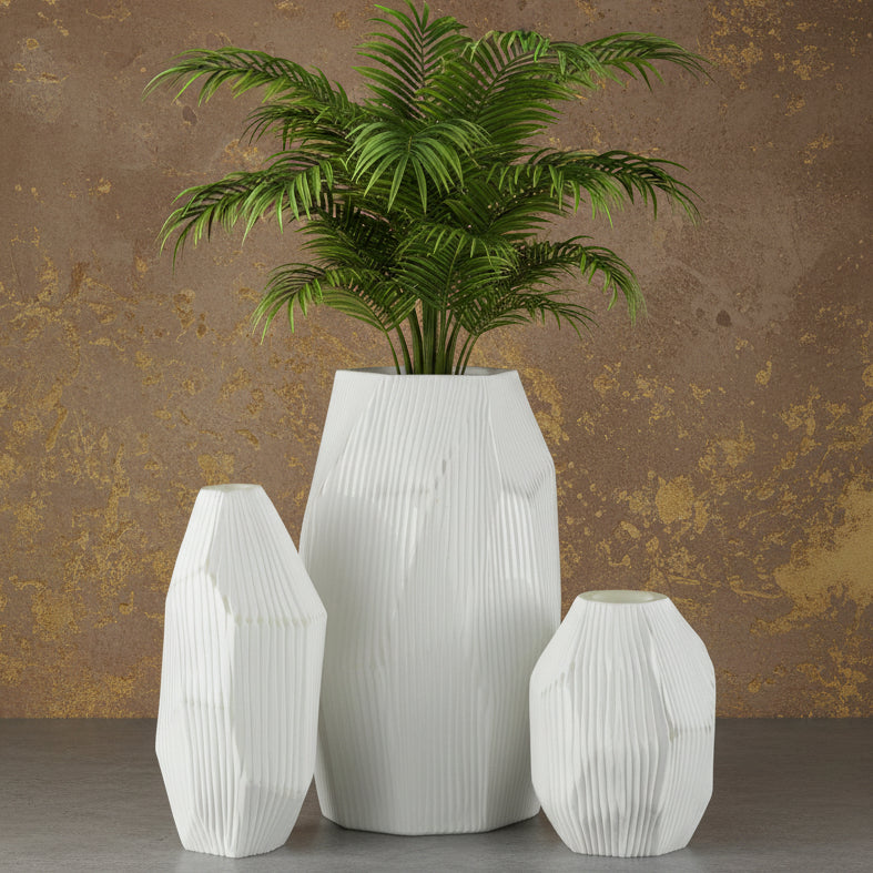 Large Frosted Glass Vase